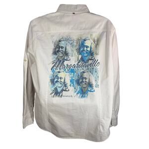 MARGARITAVILLE Jimmy Buffett Long Sleeve Button Up Shirt Large